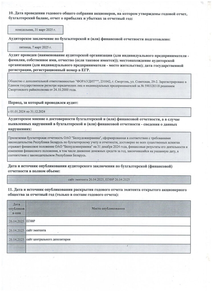 Информация об акционерном обществе и его деятельности по состоянию на 01.01.2025